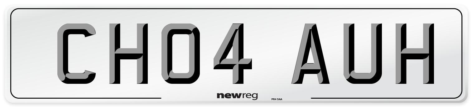 CH04 AUH Number Plate from New Reg